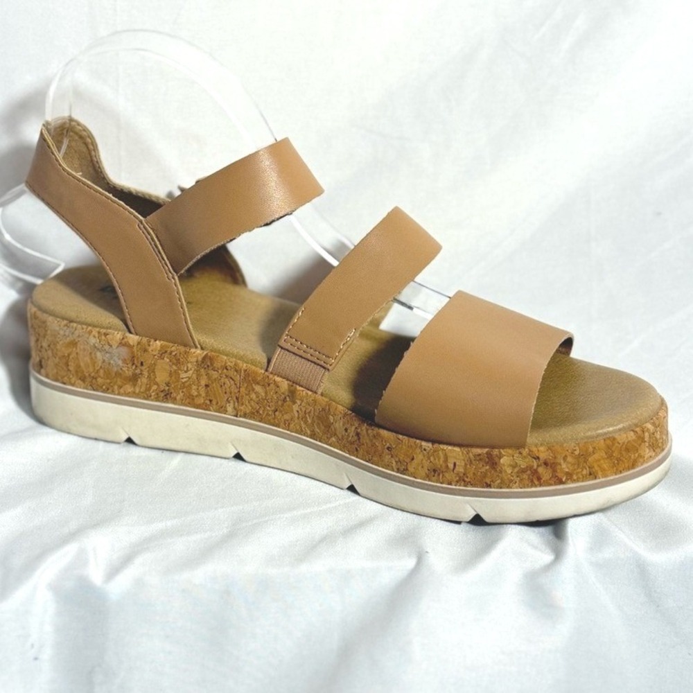 Dr Scholls size 9.5 Once Twice sandal adjustable ankle strap faux leather - Picture 3 of 11